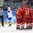 GANGNEUNG, SOUTH KOREA - FEBRUARY 21: Nikita Nestorov #89 of the Olympic Athletes from Russia celebrates with Sergei Mozyakin #10, Pavel Datsyuk #13 and Sergei Andronov #11 after scoring a second period goal against Norway during quarterfinal round action at the PyeongChang 2018 Olympic Winter Games. (Photo by Andre Ringuette/HHOF-IIHF Images)


